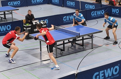 Entscheidung beim Spiel TTC OE Bad Homburg vs. Gießener SV Stand 9:9 Entscheidung beim Spiel TTC OE Bad Homburg vs. Gießener SV Stand 9:9