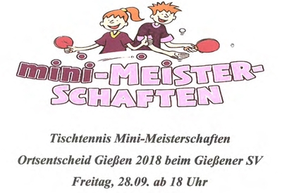 Lokalentscheid Mini-Meisterschaften 2018 beim Gießener SV